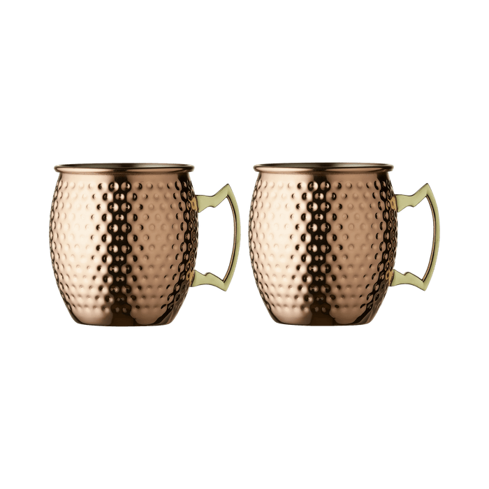 Moscow Mule Mug 2 Pcs Copper Hammered