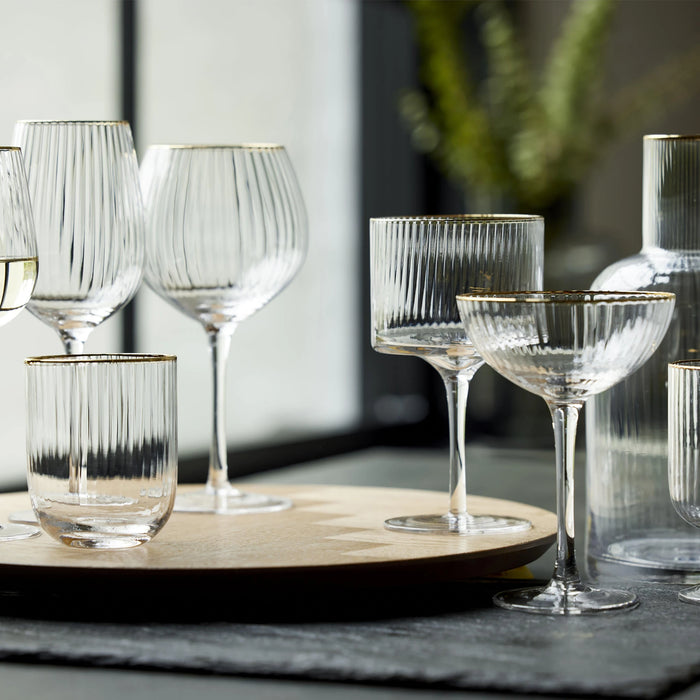 Red Wine Glass Palermo Gold 4 Pcs