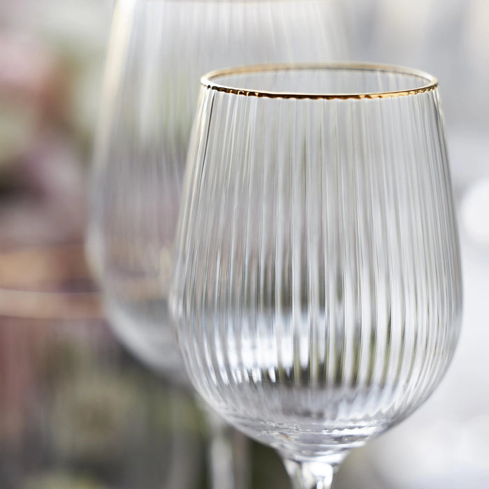 Red Wine Glass Palermo Gold 4 Pcs