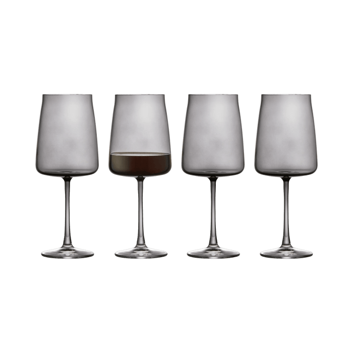 Red Wine Glass Zero 4 Pcs Smoke