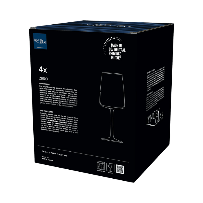 Red Wine Glass Zero 4 Pcs Smoke
