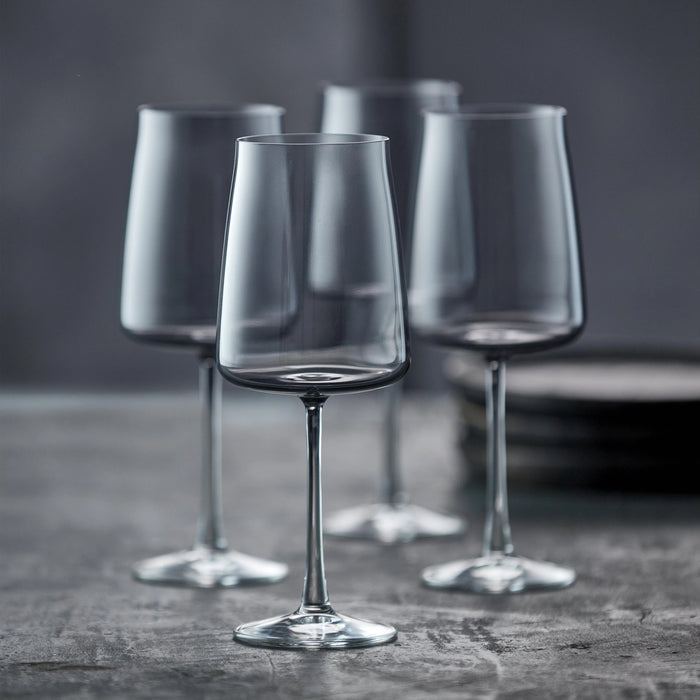 Red Wine Glass Zero 4 Pcs Smoke