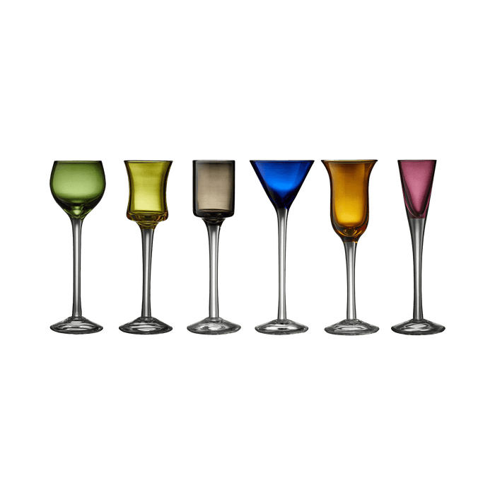 Schnapps Glass 6 Pcs Assorted