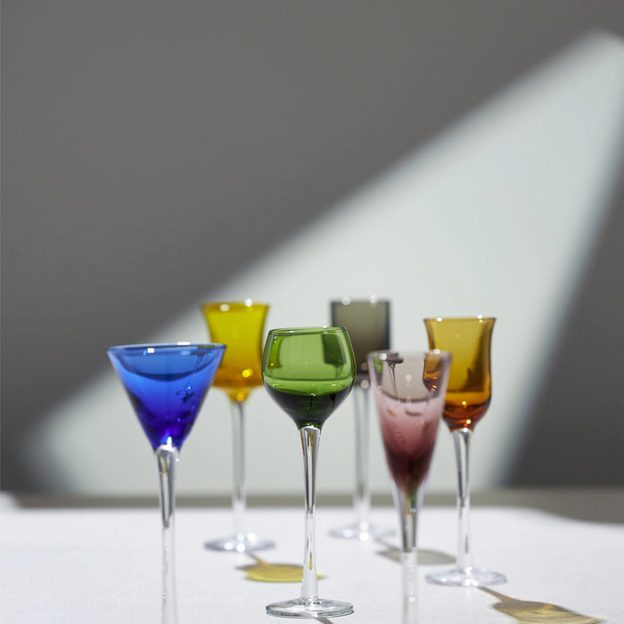 Schnapps Glass 6 Pcs Assorted