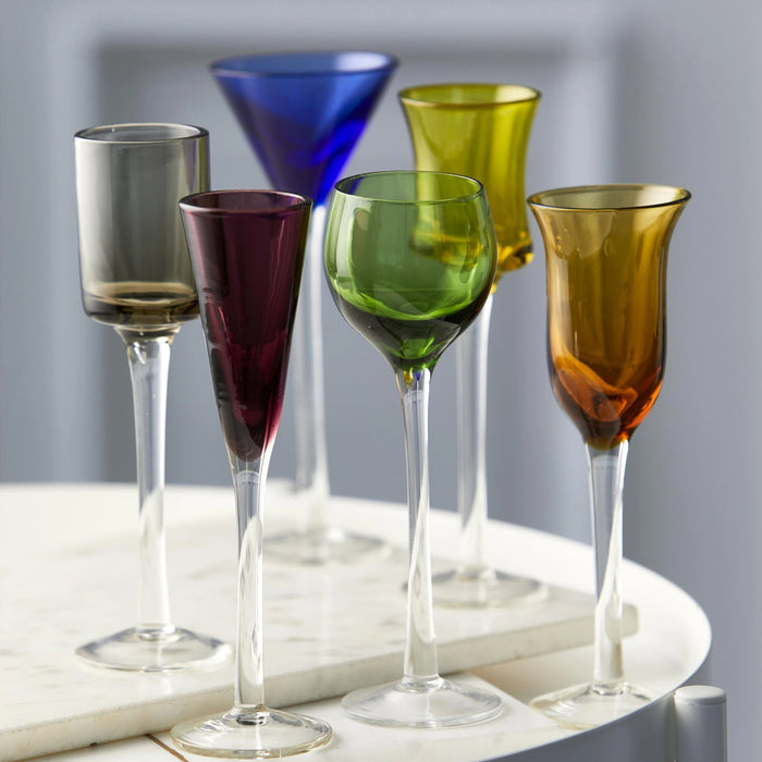 Schnapps Glass 6 Pcs Assorted