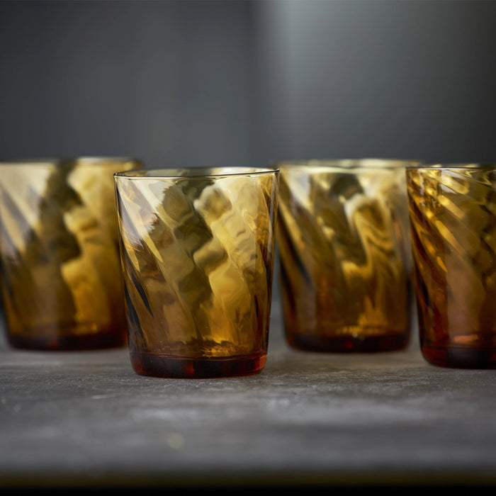 Water Glass Vienna 4 Pcs Amber