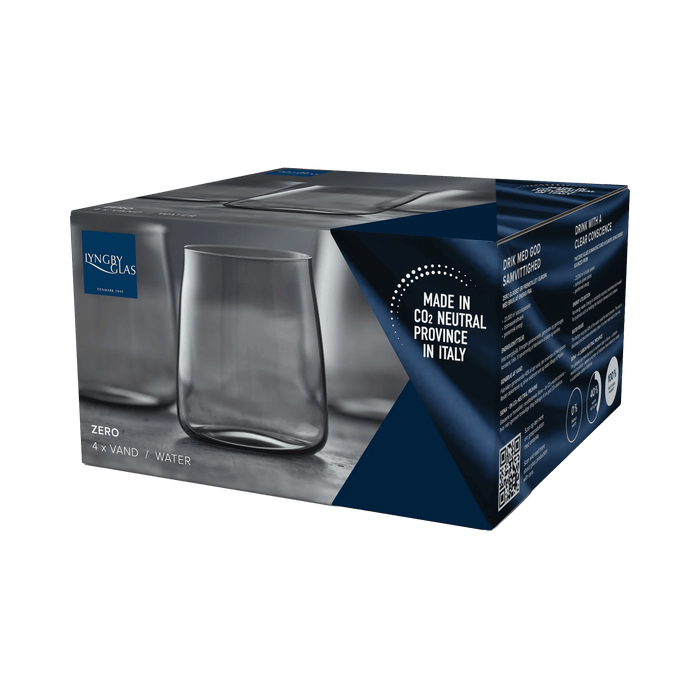 Water Glass Zero 4 Pcs Smoke