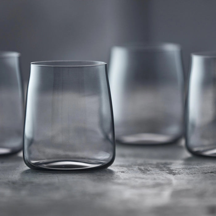 Water Glass Zero 4 Pcs Smoke