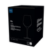 Box of Lyngby Glas wine glasses with a glass illustration and text on a white background