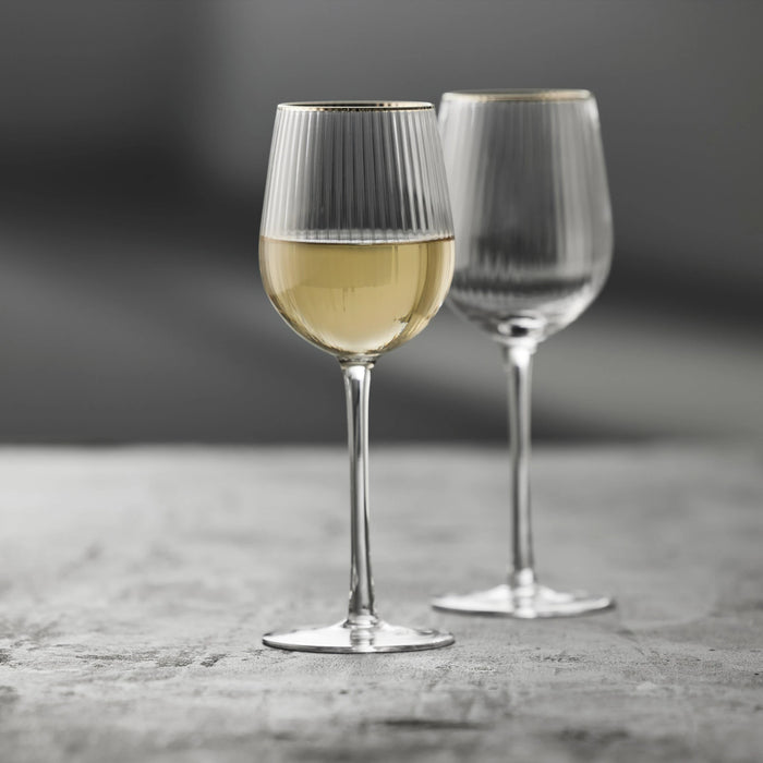 White Wine Glass Palermo Gold 4 Pcs