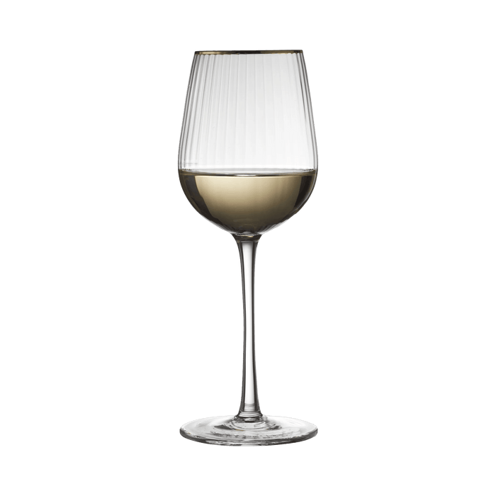 White Wine Glass Palermo Gold 4 Pcs