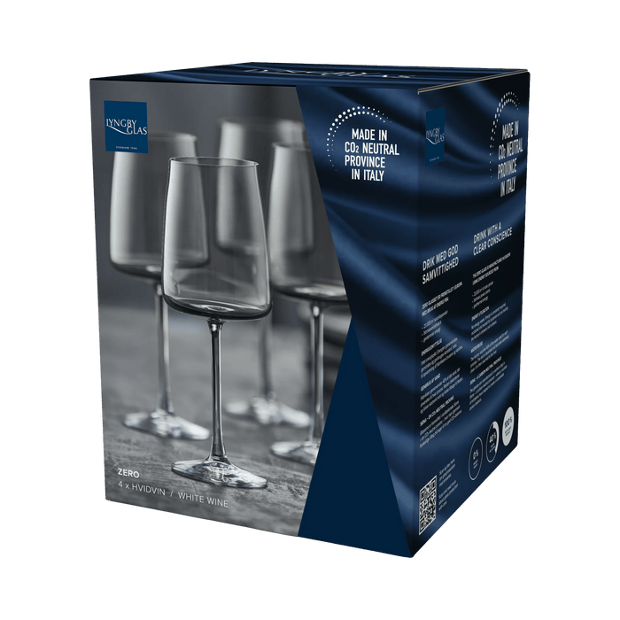 White Wine Glass Zero 4 Pcs Smoke