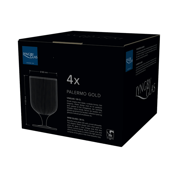 Wine Glass Palermo Gold 4 Pcs