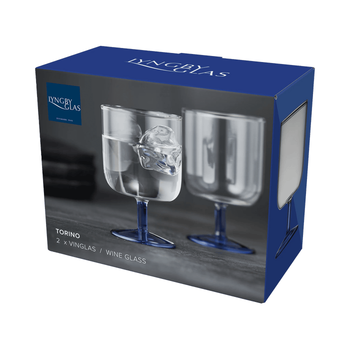 Wine Glass Torino 2 Pcs Clear/Blue