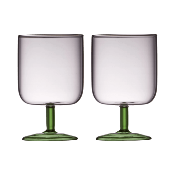 Wine Glass Torino 2 Pcs Pink/Green