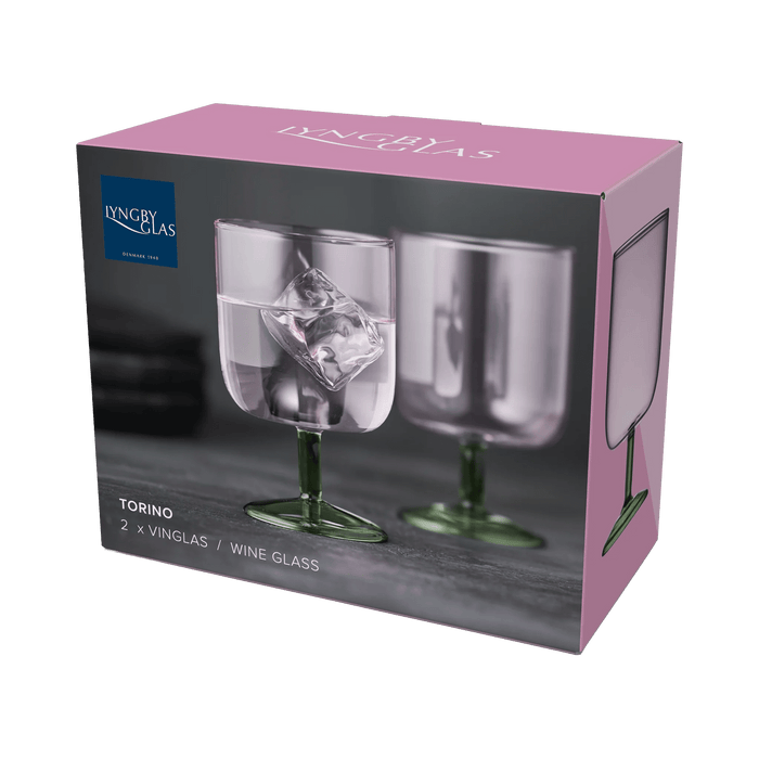 Wine Glass Torino 2 Pcs Pink/Green