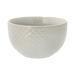 White ceramic bowl with gold lattice pattern on a transparent background