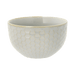 White ceramic bowl with textured pattern on a transparent background