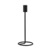 Black candle holder on a transparent background