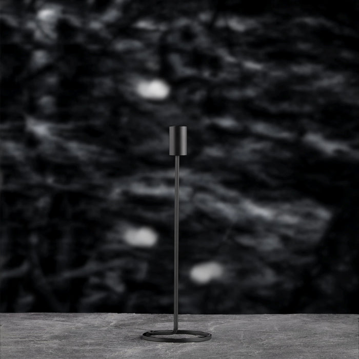 Candlestick Amat Black Iron 9.5x9.5x25.5cm