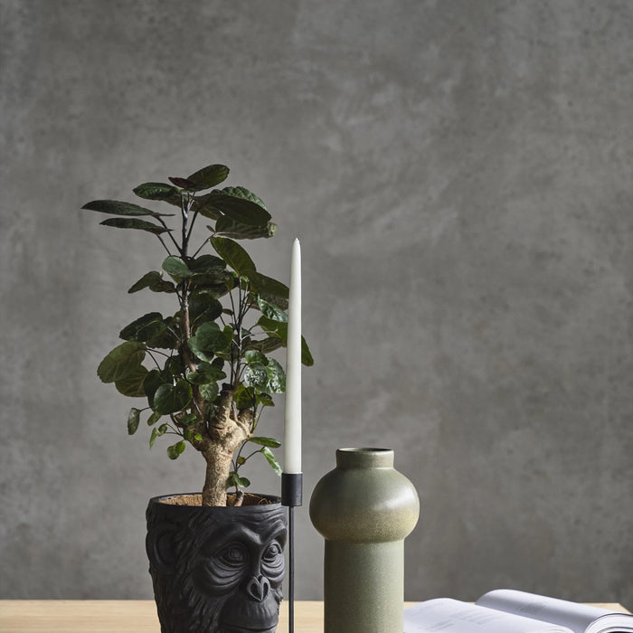 Candlestick Amat Black Iron 9.5x9.5x25.5cm