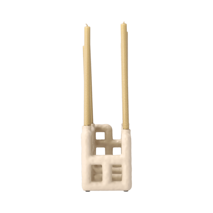 Candlestick Lyng Sand Polyresin 10x28x13.5cm