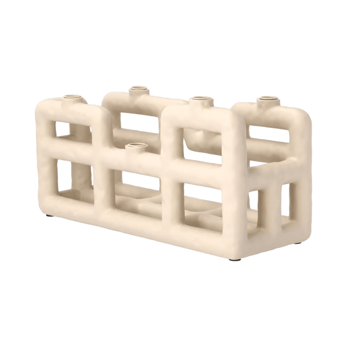 Candlestick Lyng Sand Polyresin 10x28x13.5cm