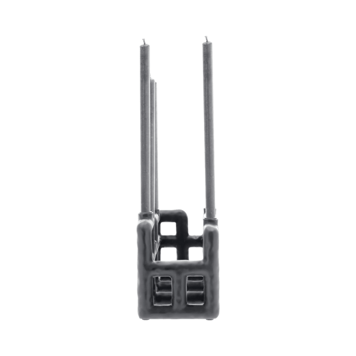 Candlestick Lyst Black Polyresin 10x28x13.5cm