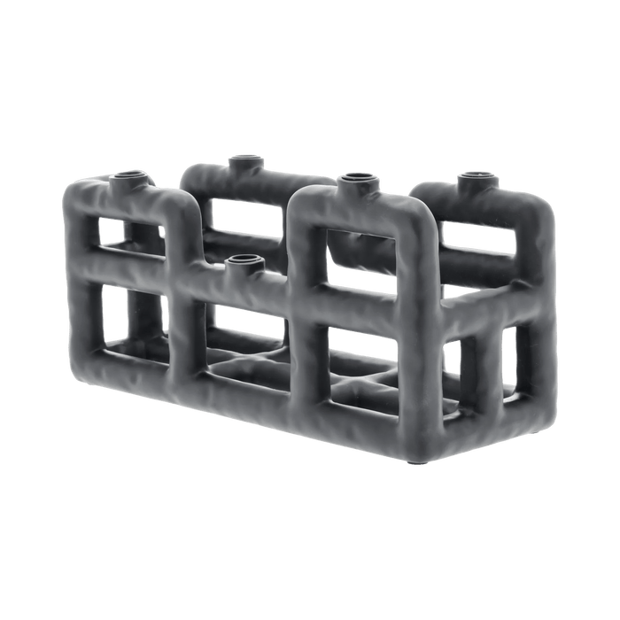 Candlestick Lyst Black Polyresin 10x28x13.5cm