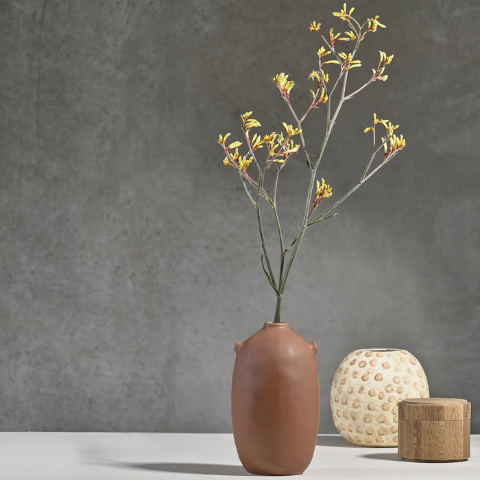 Decoration Vase Tana Cream/Nougat Paper Mache 20x20x20cm