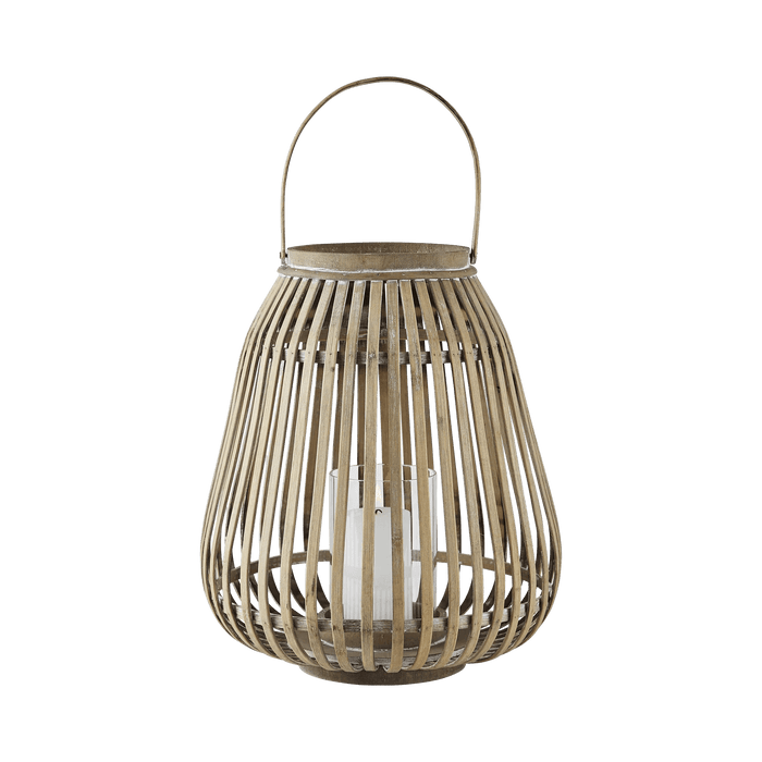Lantern Amas Bamboo/Glass Nature 29x29x35cm