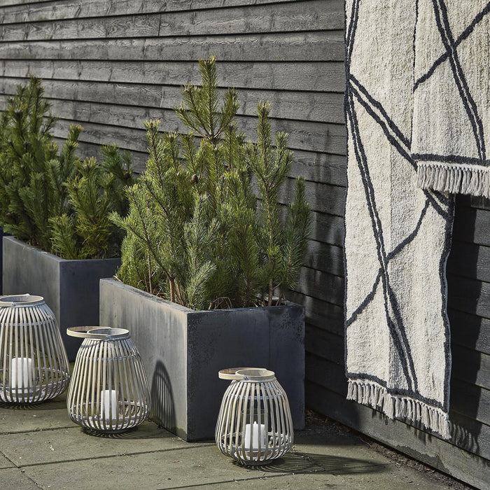 Lantern Amas Bamboo/Glass Nature 29x29x35cm