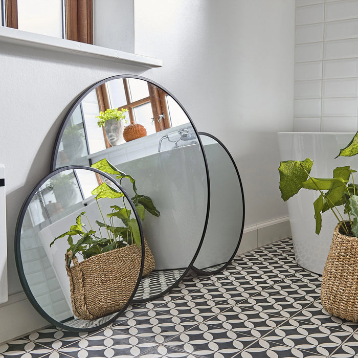 Mirror Vardo Black Iron/Mirror 100x100x1.2cm