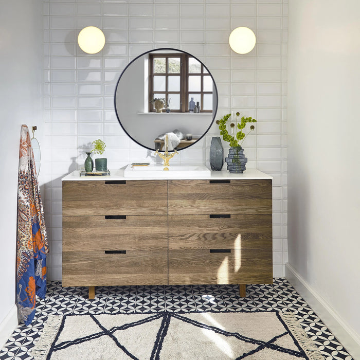 Mirror Vardo Black Iron/Mirror 80x80x1.2cm