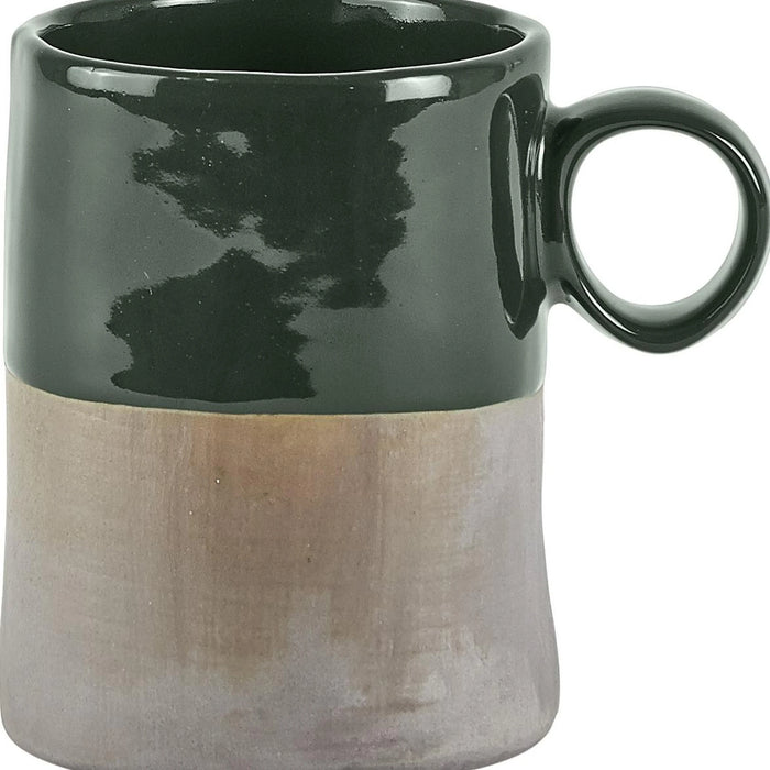 Mug Alta Stoneware Darkgreen/Grey