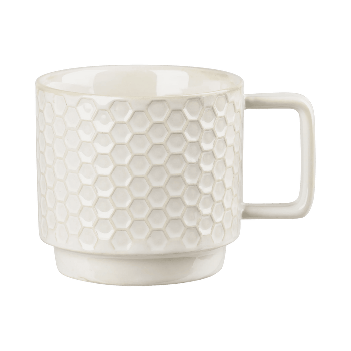 Mug Elstra Stoneware Offwhite 8.3x11.5x8cm
