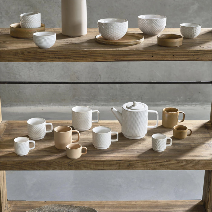 Mug Elstra Stoneware Offwhite 8.3x11.5x8cm