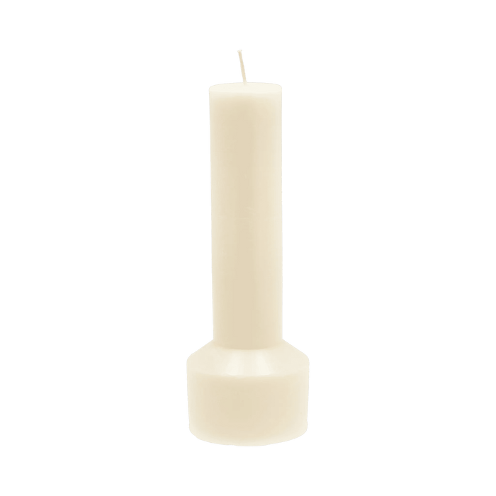 Pillar Candle Hvils Cream Paraffin/Stearin 7x7x20cm