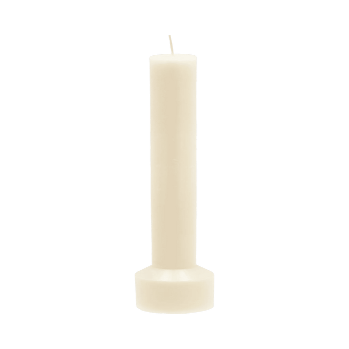 Pillar Candle Hvils Cream Paraffin/Stearin 8x8x23cm