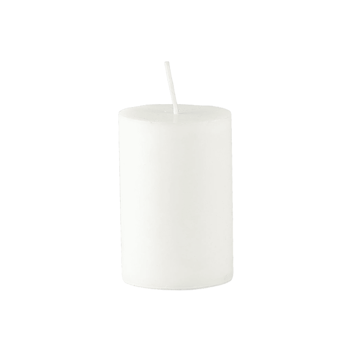 Pillar Candle Trae White Stearin 6x6x9cm