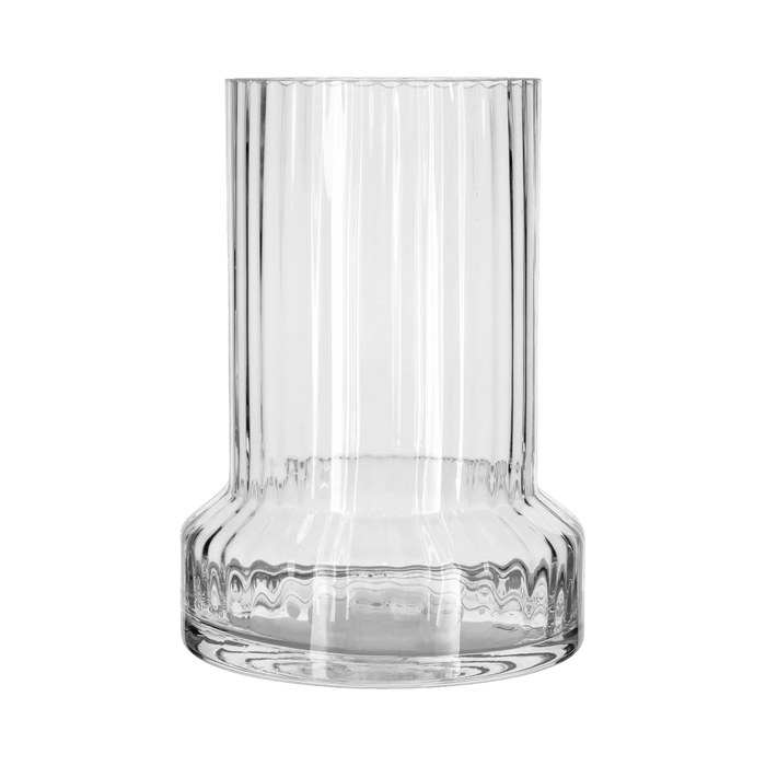 Ridged Vase Hvils Clear Glass