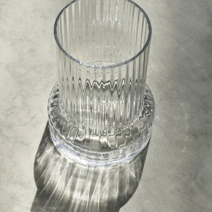 Ridged Vase Hvils Clear Glass