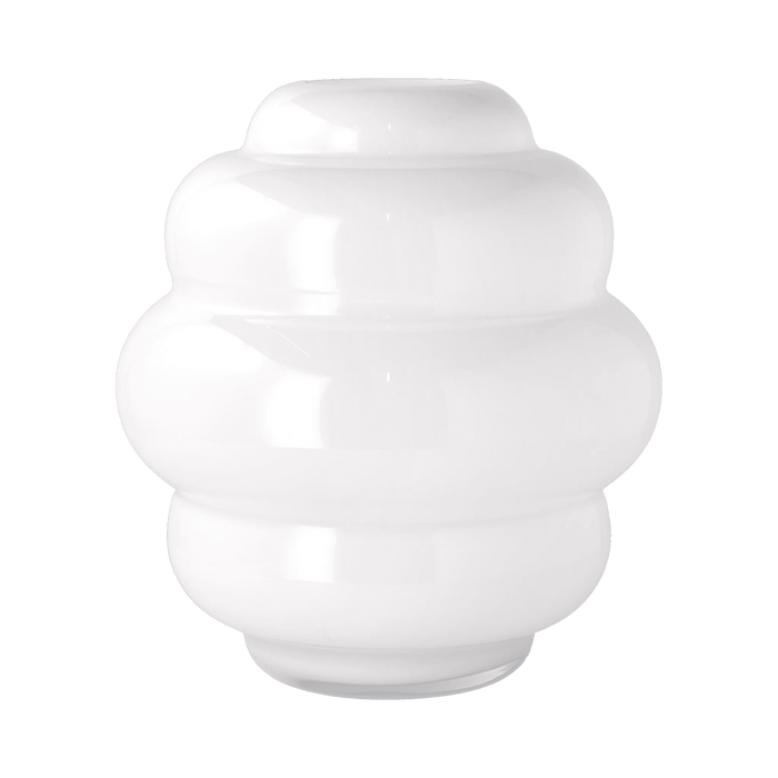 Vase Bubble White Glass 25x25x27.5cm