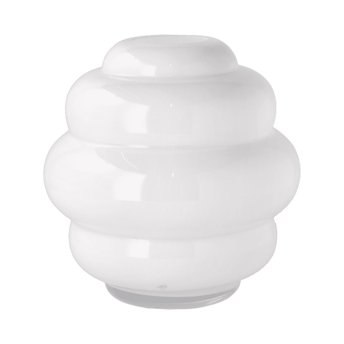 Vase Bubble White Glass 20x20x20.5cm
