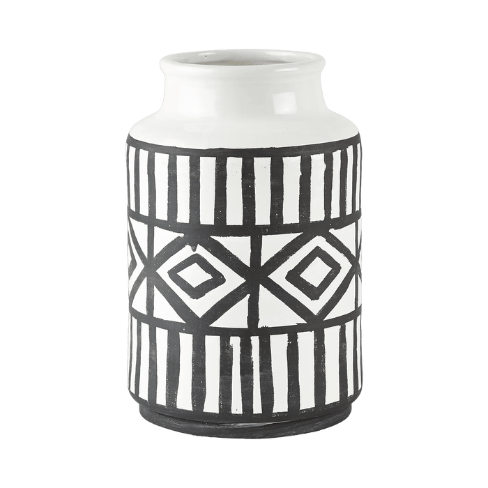 Vase Ceramic White/Black