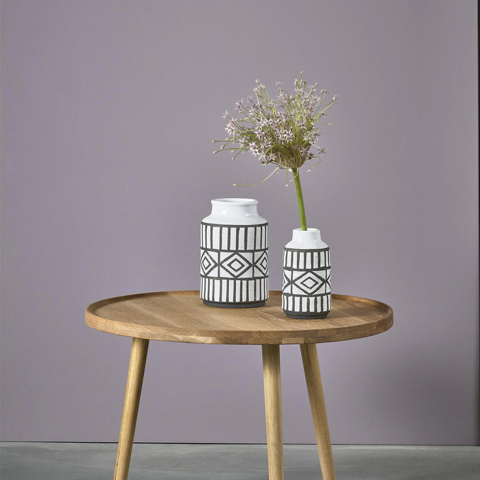 Vase Ceramic White/Black