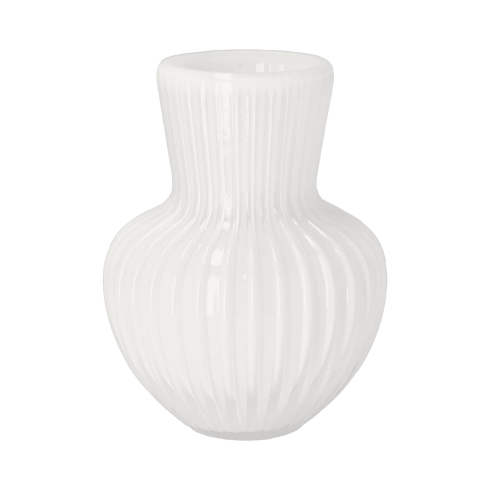 Vase Cuneo White Glass 15x15x20cm
