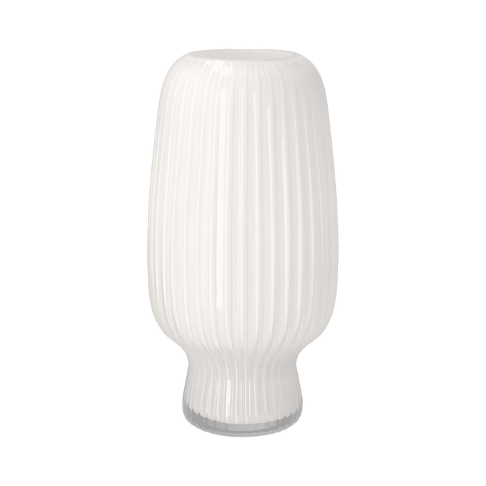 Vase Cuneo White Glass 16x16x31.5cm