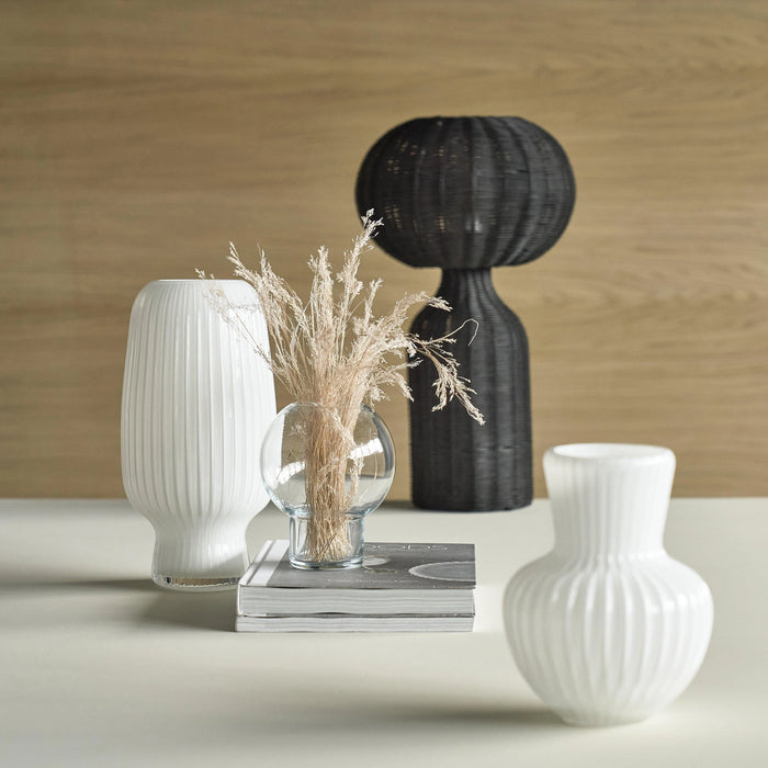 Vase Cuneo White Glass 16x16x31.5cm