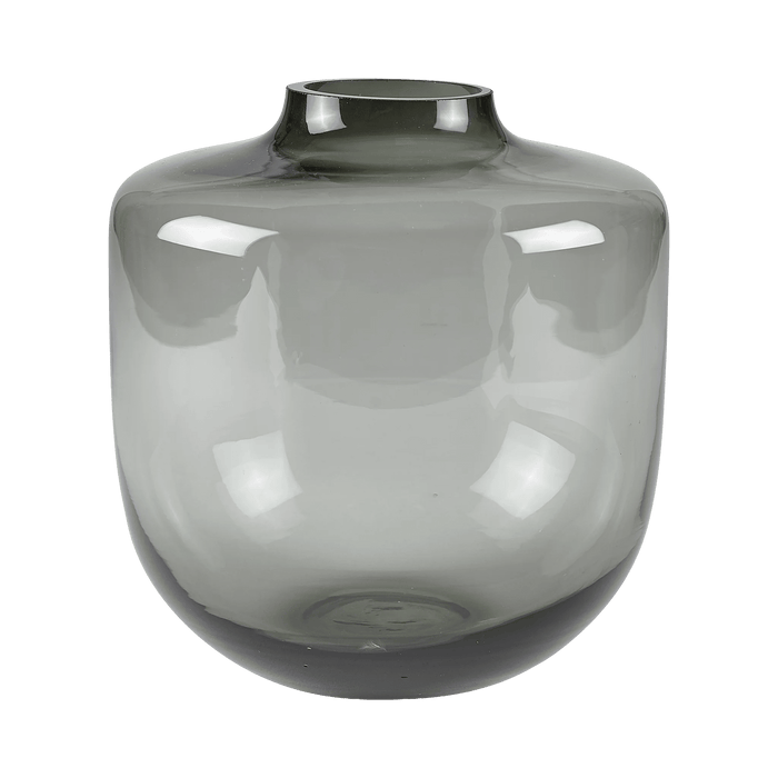 Vase Daun Grey Glass 20x20x21cm